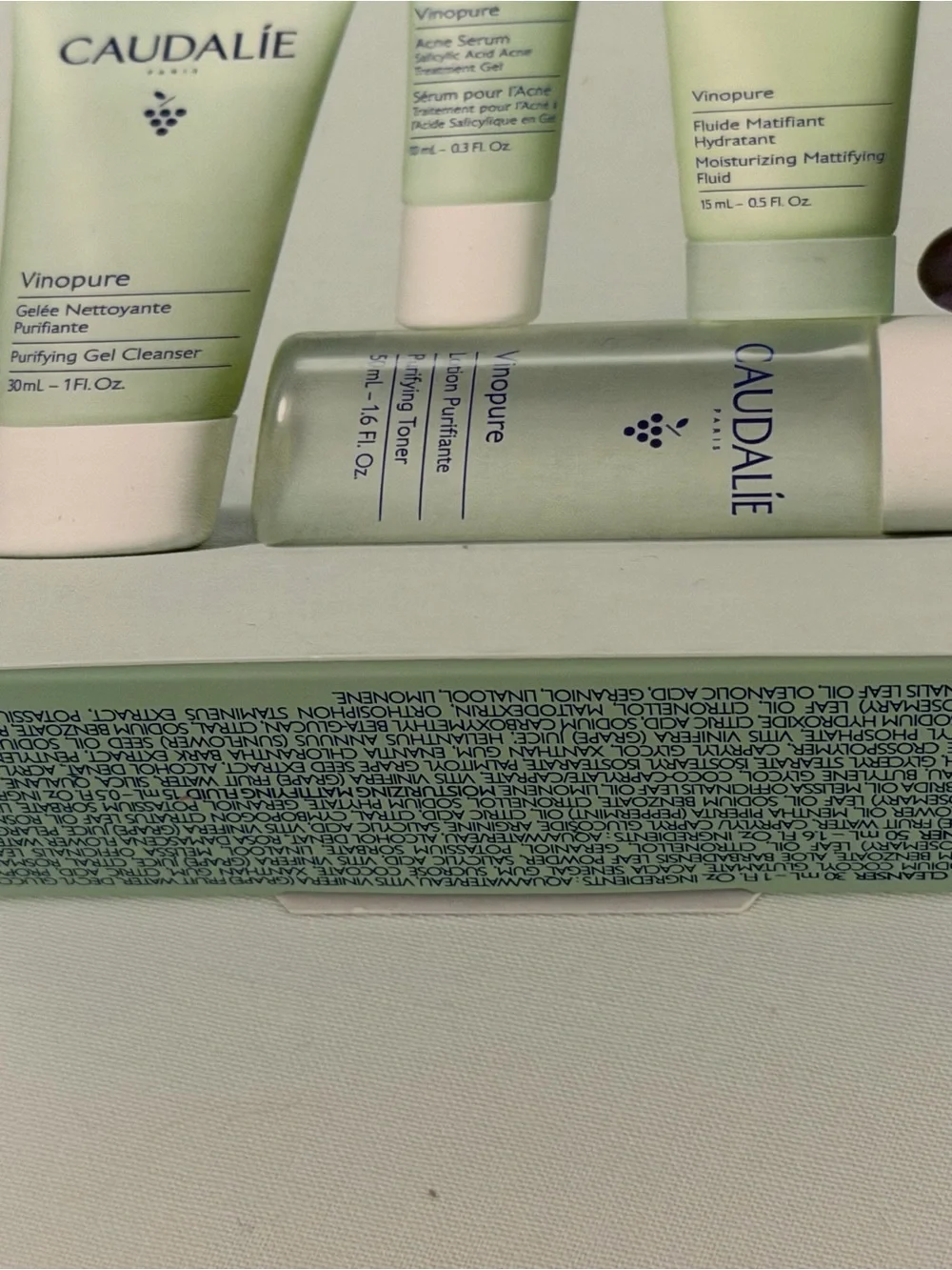Caudalie Vinopure Acne-Prone Skin Essentials 4 Pc Skincare Set NIB